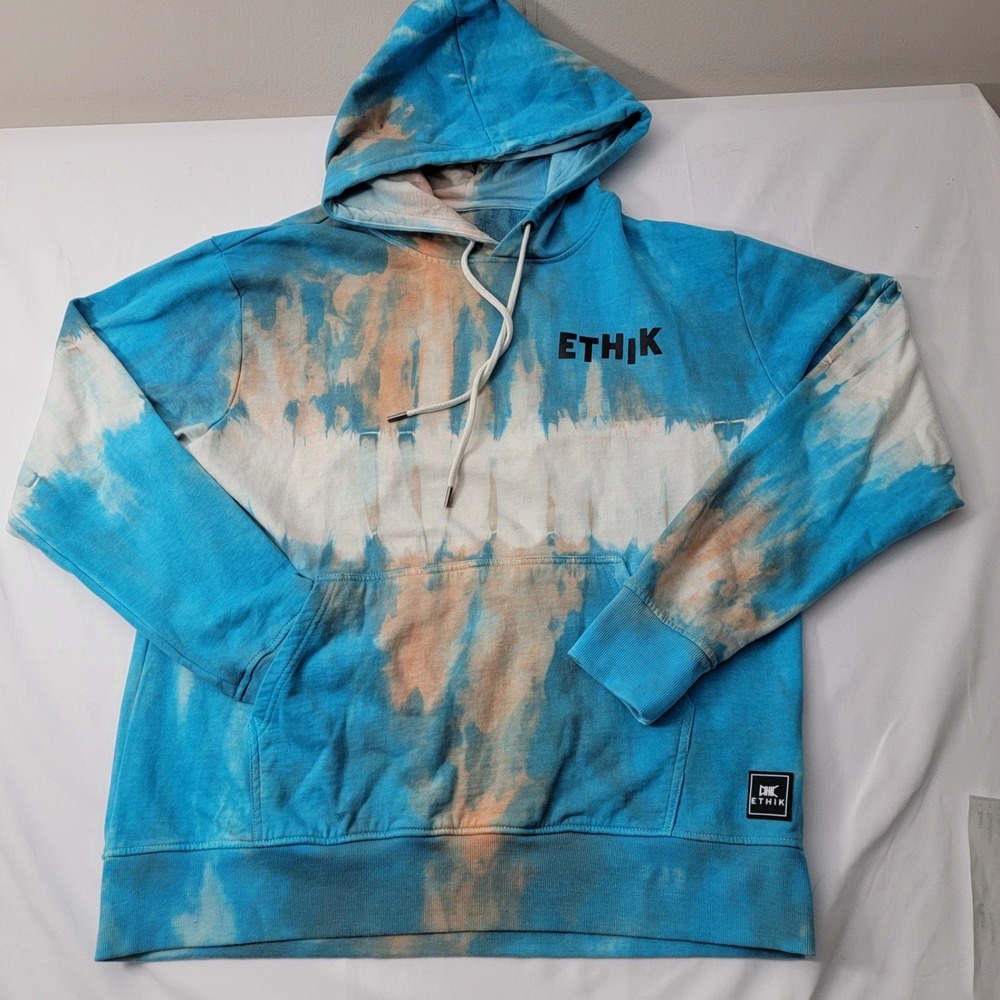 ETHIK Tie Dye Hoodie Pullover Sweatshirt Drawstring SIZE UNKNOWN see‎ photos